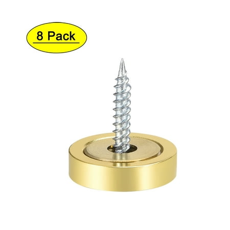

Uxcell 0.87 Mirror Screws Decorative Cap Cover Nails Polished Stainless Steel Golden 8pcs