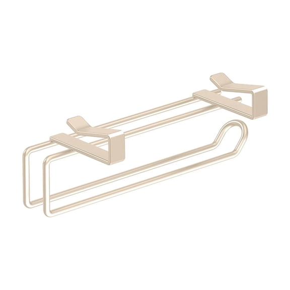Over Cabinet Paper Towel Holder,No Drill Hanging Kitchen Rack,Paper Roll Plastic Wrap Organizer,Glove Cleaning Cloth Storage,Metal Cabinet Door Holder,Space Saving Kitchen Accessory
