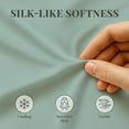 thumbnail image 6 of Sacred Thread Rayon Derived from Bamboo Sheets Twin Size, 18'' Deep Pocket Cooling Sheets for Hot Sleepers, 4 PC Cooling Sheets (Twin Size) (Light Teal), 6 of 9