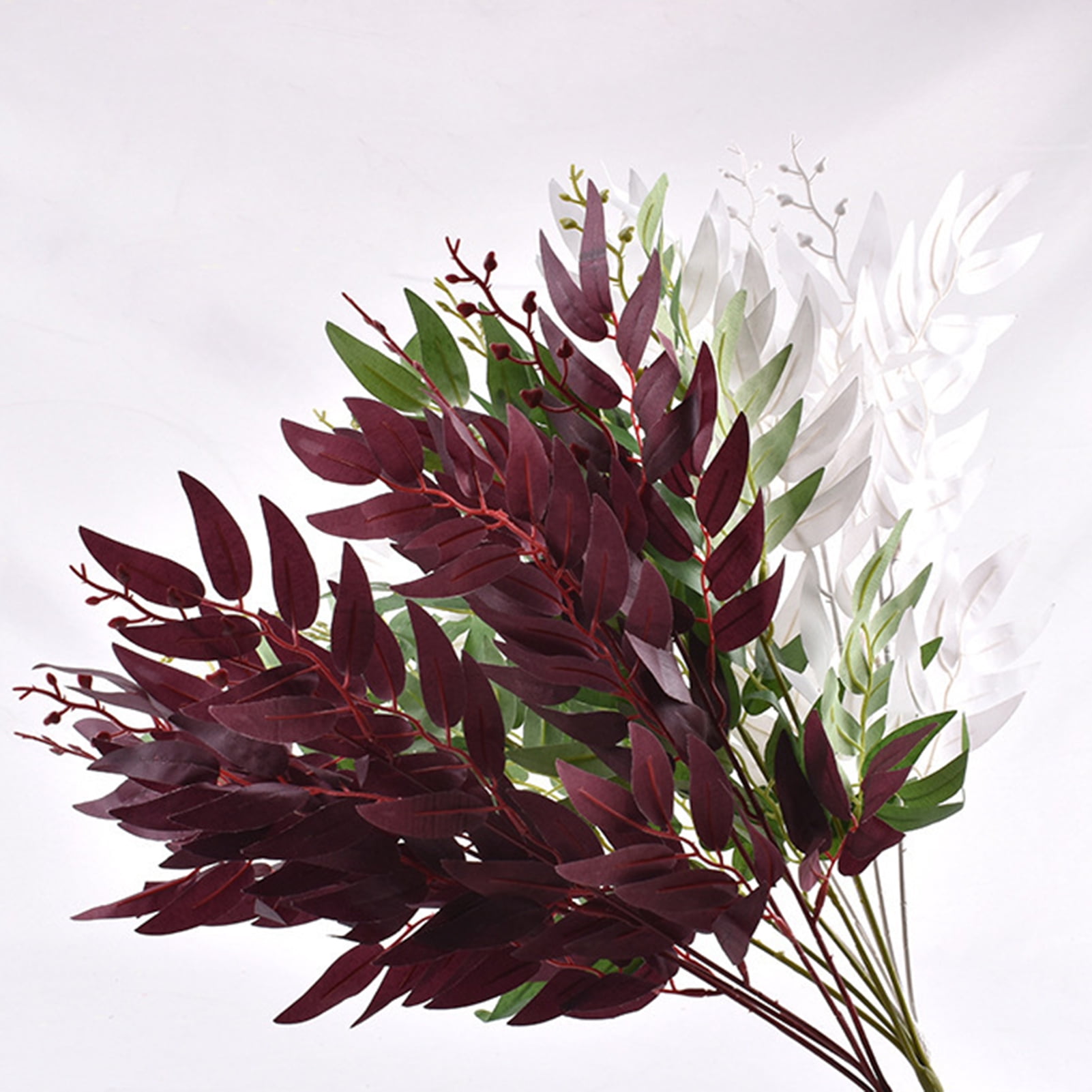 5 Forks Artificial Italian Ruscus Greenery Stems Faux Hanging Greenery Spray Best Filler Fake Plants for Wedding Bouquet Centerpieces Home Decorations