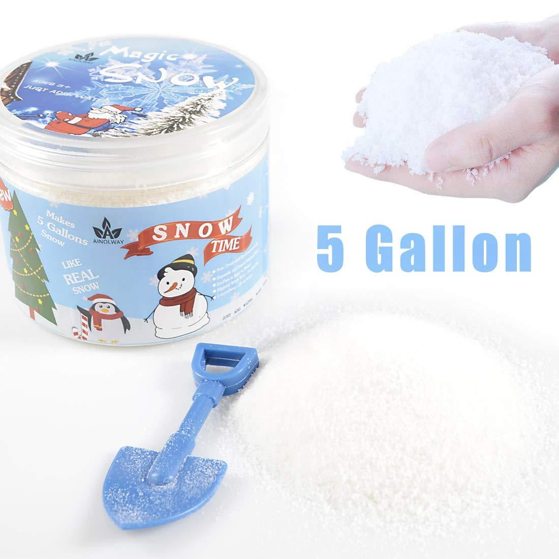 SnoWonder Instant Snow Fake Artificial Snow, Also Great for Making Cloud  Slime (180 Gallons)