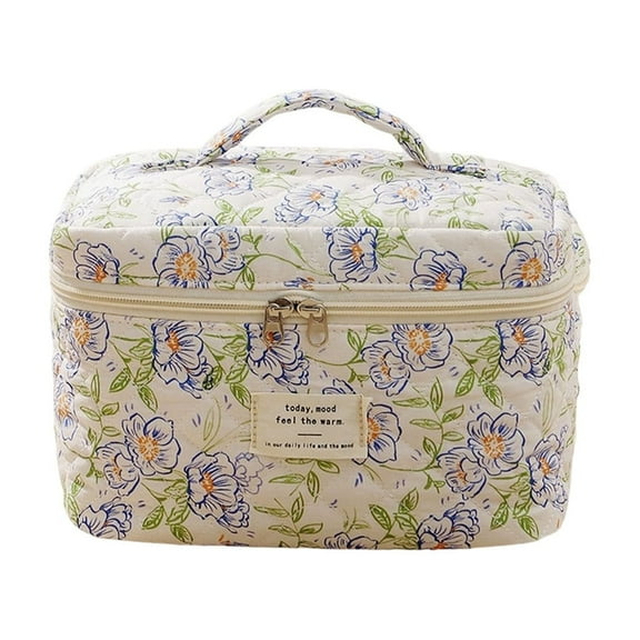 Btomtd Women's Travel Cosmetic Bags with Rainproof, Rhombus Pattern Makeup Bag for Multi Functional Use, Portable Toiletry Bag and Cosmetic Storage, 5L, A