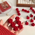 thumbnail image 4 of Red Velvet Rose Small Hair Clips Women Girls Sweet Cute Flower Hairpins Girls Elegant Hair Clip Barrettes Wedding Accessories, 4 of 6