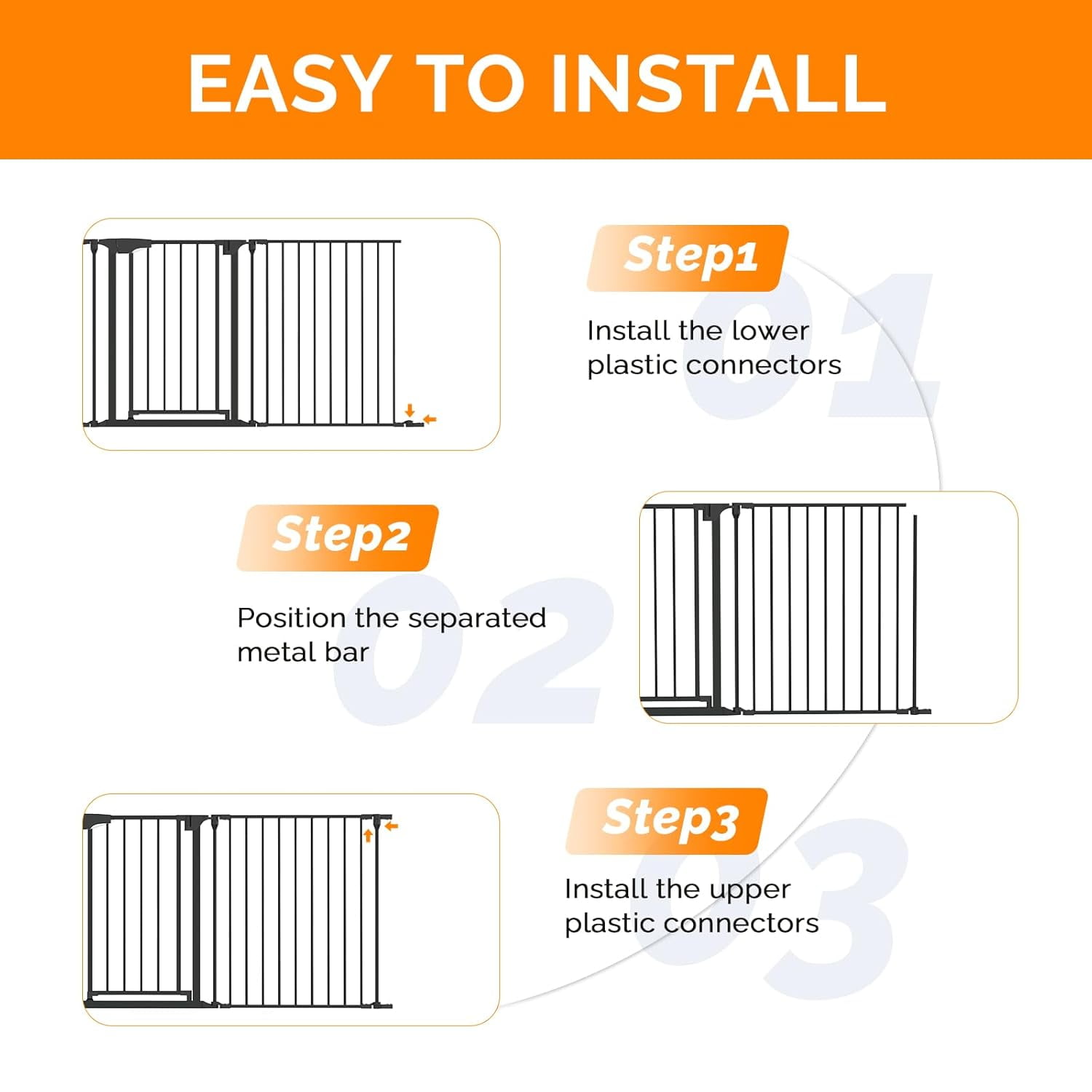 Tall Gate One-Panel Extension, Black