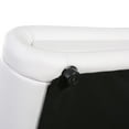 thumbnail image 4 of Upholstered Leather Platform Bed with A Hydraulic Storage System with Led Light Headboard Bed Frame with Slatted Queen Size White, 4 of 9