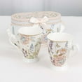 thumbnail image 4 of Efavormart 2 Pack Blush Floral Design Porcelain Coffee Mugs With Gift Box and Satin Ribbon Handle, Bridal Shower Gift Set, 4 of 11
