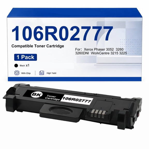 106R02777 Black Toner Cartridge Compatible with Xerox Phaser
3052 3260 3260DNI WorkCentre 3215 3225 Printer(1Â Pack)