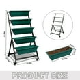 thumbnail image 3 of EURO SAKURA Vertical Garden Raised Bed 5Tier Freestanding Elevated Garden Planter Box with Wheels, Green 51.18IN height, 3 of 7