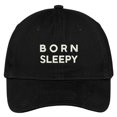 thumbnail image 1 of Trendy Apparel Shop Born Sleepy Embroidered Brushed Cotton Adjustable Cap Dad Hat, 1 of 2
