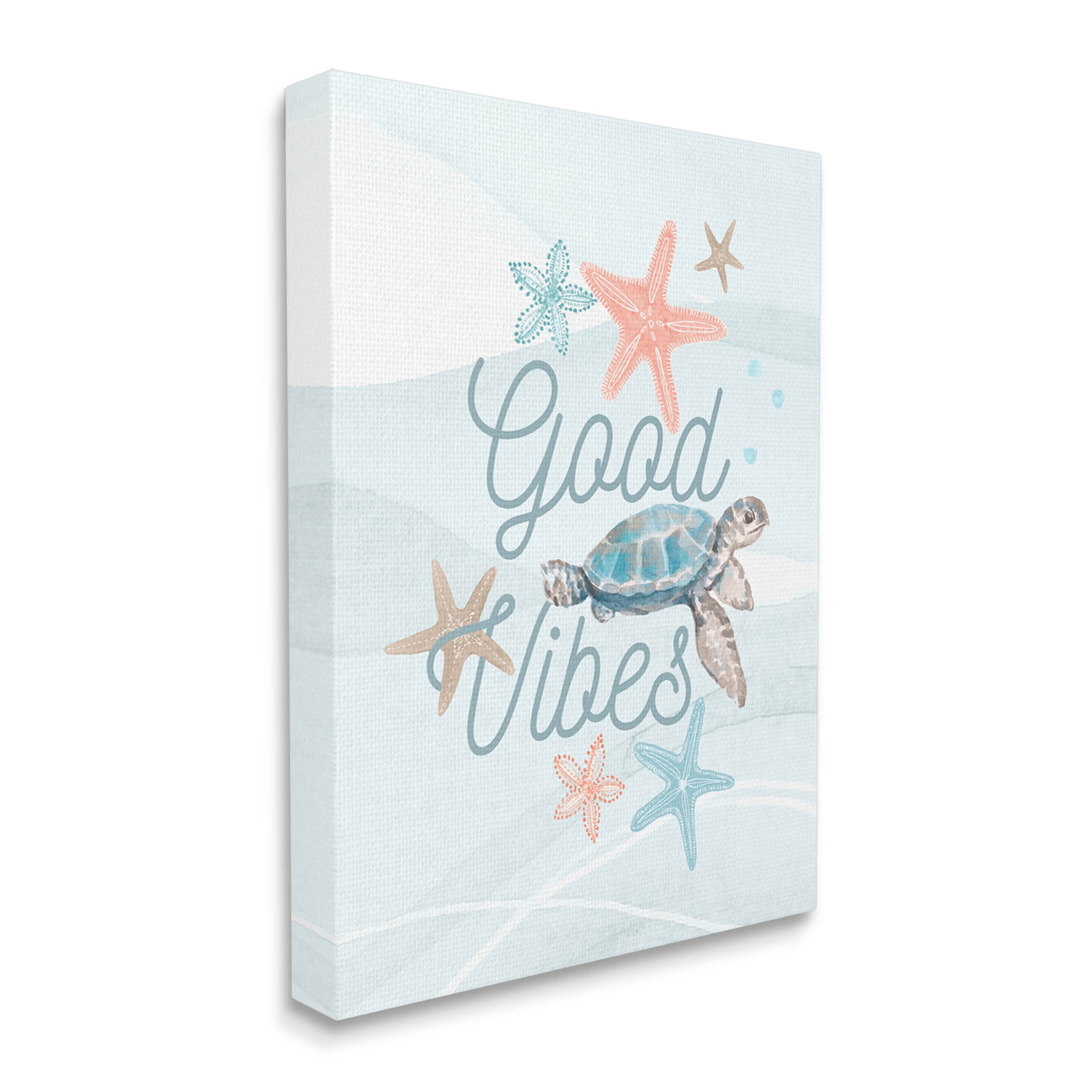 Good Vibes Underwater Sea Life Animals & Insects Graphic Art Gallery Wrapped Canvas Print Wall Art