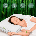 thumbnail image 3 of COOKEY Cooling Shredded Memory Foam Pillows King Size Set of 2, Adjustable Firm Bed Pillow with Gusset for Side, Back, Stomach Sleepers,20"x36", 3 of 10