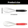 thumbnail image 5 of Fan Shape Whisk Stainless Steel Eggs Beater with Comfortable Silicone Handle, 5 of 16