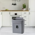 thumbnail image 2 of Contenedor de basura para colgar en la pared, con tapa hermética, inodoro y reciclable. Gris, 2 of 8