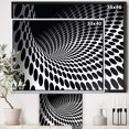 thumbnail image 3 of Designart ' Waves and Circles Black n’ White ' Abstract Framed Canvas Art Print, 3 of 3