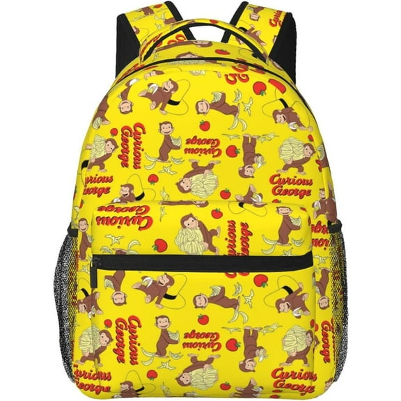 Curious George Backpack Lightweight School Travel Multifunctional Unisex Celebration Anime Character