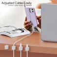 thumbnail image 4 of Mini Cable Organizer Holder Magnetic Cable Smooth Adjustable Cord Holder Under Desk Management Wire Keeper Car Cable Clips 6PCS White, 4 of 6