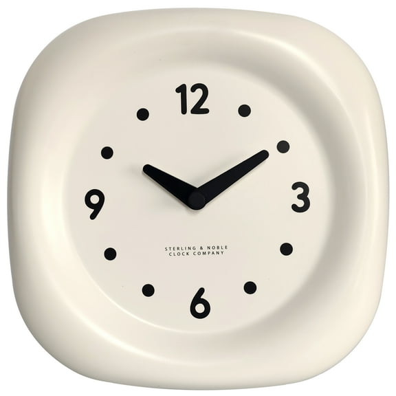 Mainstays By Becky G. & Alejandra 6.3" Tabletop Clock, Off-White