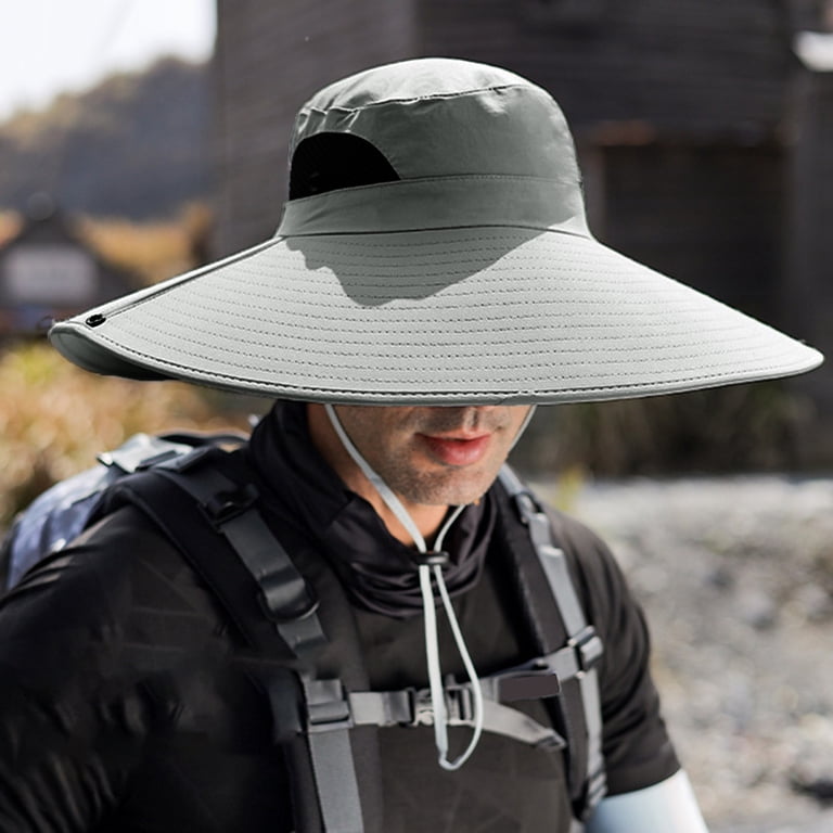 Fishing Hat Quick Dry Adjustable Drawstring Wide Brim Super  display picture 3