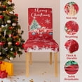 thumbnail image 5 of Christmas Chair Covers Set of 4, Christmas Decorations Stretch Removable Washable Dining Room Chair Protector Slipcovers for Xmas Decor Holiday Party Kitchen Home Decorations (Red Truck, 4 PCS), 5 of 6