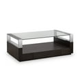 thumbnail image 3 of Magnussen Revere Contemporary Graphite Glass Top Coffee Table with Storage, 3 of 3