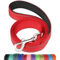 6FT Reflective Dog Leash with Soft Padded Handle for Training,Walking Lead for Large & Medium Dog,1 Inch Wide,Red