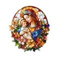 thumbnail image 2 of Virgen María Sosteniendo la película de la ventana del niño Jesús, la decoración de la decoración de la navidad de la casa de la ventana de la ventana, 2 of 7