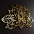 thumbnail image 2 of 3D Lotus Mandala Metal Wall Art - Bohemian Wall Decoration - 59" x 39", 2 of 10