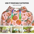 thumbnail image 4 of Easygdp Painting Peach Womens Casual Hoodies Sweatshirts Long Sleeve Pullover Fall Pullover Tops Outfits Winter Clothes-Large, 4 of 7