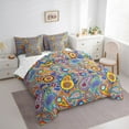 thumbnail image 3 of Manfei Vintage Groovy Flower 7-Piece Twin Bedding Sets,Paisley Flower Bedding Comforter Set,Hippie Flowers Bohemian Sheet Sets For Kids,Luxury Bedroom Decor Reversible, 3 of 8