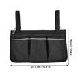 thumbnail image 1 of Reposabrazos para Silla de Ruedas Bolsa Organizador Lateral de Gran Capacidad Perfecto para Personas Mayores Discapacitadas Varios Equipos de Motor de Transporte Negro Púrpura, 1 of 7
