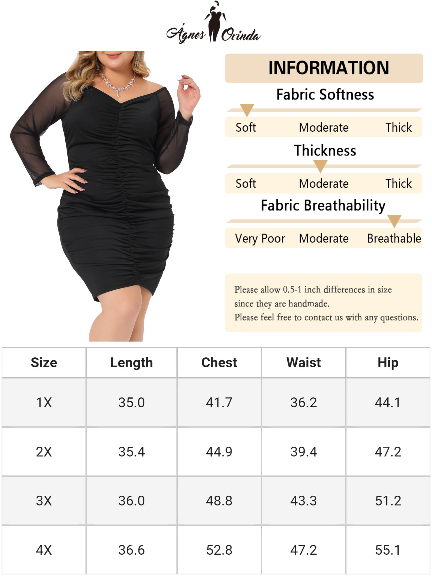 Unique Bargains Women's Plus Size Bodycon Mesh Stretchy Ruched Pencil Mini Dress 4X Black