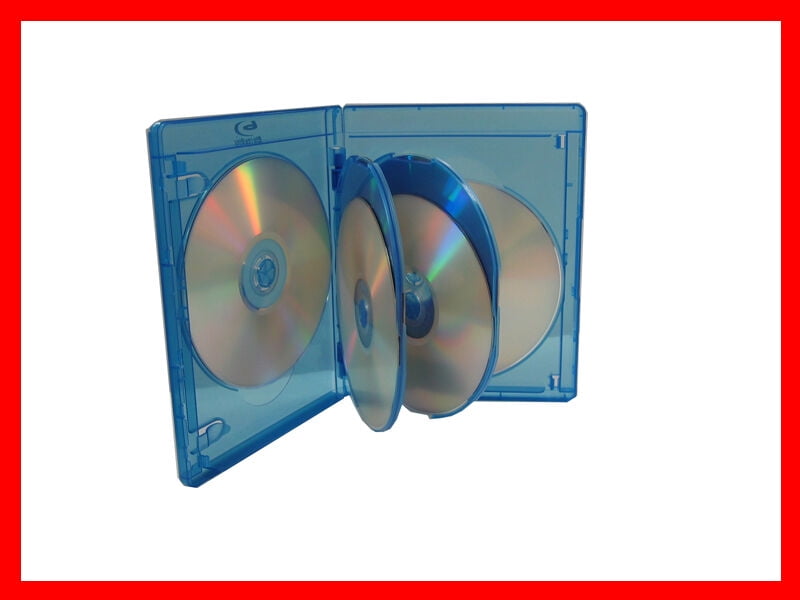 Premium Clear New 1 MegaDisc 15mm Blu-ray Replacement Case Holds 3 Discs 3 Tray
