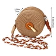 thumbnail image 3 of Jiibva Straw Shoulder Bags Beach Bag Coin Purse Round Woven Crossbody Bag Handwoven Rattan Purses for Women Summer Beach Woven Crossbody Straw Purses, 3 of 7