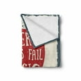 thumbnail image 2 of Rock Music Soft Flannel Fleece Throw Blanket, Where Words Fail Music Speaks Words Musical Slogan Hand Drawn Pick, Cozy Plush for Indoor and Outdoor Use, 60" x 80", Beige Red Slate Blue, by Ambesonne, 2 of 6