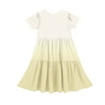 thumbnail image 5 of MKOSPLRT Girls Gradient Babydoll Dresses 4-15 Years Short Sleeve Swing Tiered Dress Casual Beach Midi Dress Swing Skater Twirl Dresses, 5 of 5