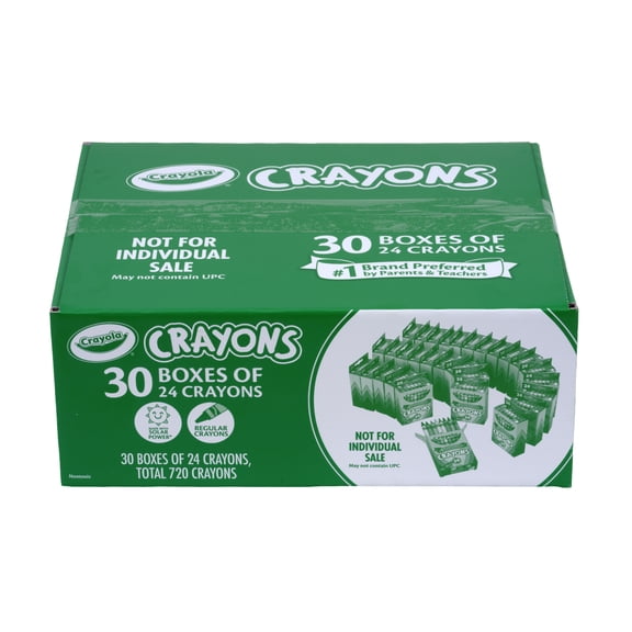 Crayola Crayons Bulk (30 Boxes of 24), Classroom Essentials for Teachers, Kindergarten & Elementary School Supplies, Art Teacher Gift, Ages 3 