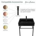 thumbnail image 3 of Swiss Madison Claire 24" Ceramic Console Sink in Matte Black Basin, 3 of 9
