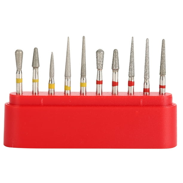 Mgaxyff 10pcs Dental High Speed Bur Diamond Polishing Tooth Preparation Bur Dental Equipment