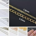 thumbnail image 2 of U8MO Fashion 1.8/3.2mm 5m Iron Metal Extension Open Link Chain Jewelry Findings-Platinum-5m/3.2mm, 2 of 4