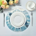 thumbnail image 3 of WOBOGO Deep Blue Sea Turtle Round Placemats Set of 4 Heat Resistant Washable Kitchen Table Decorations 15.4in, 3 of 7