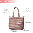 thumbnail image 4 of Pink Striped Geometric Pattern Travel Tote Bags for Women Carry On,Large Weekender Bags for Women Travel,Multi Functional Duffle Bag for Work,Shopping,Sports, 4 of 5