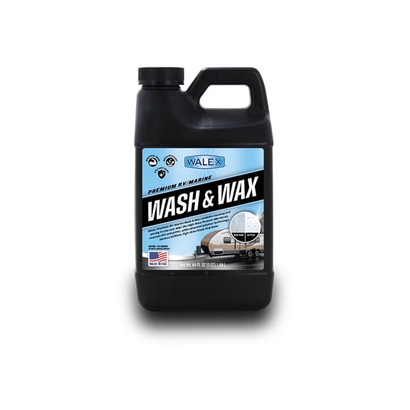 Walex Premium Wash & Wax -Cleans & protects RV/Marine/Trailer/Auto surfaces - Cherry fragrance, 64oz