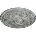 thumbnail image 3 of Ekena Millwork 27"OD x 2 1/2"P Brunswick Ceiling Medallion (Fits Canopies up to 4 1/2"), Hand-Painted Ultra Pure White Crackle, 3 of 5