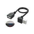 thumbnail image 4 of USB 2.0 Extension Cable 480Mbps 90 Degree Right/Left/Up/Down Angles Charging Cable Space Saving Black, 4 of 11