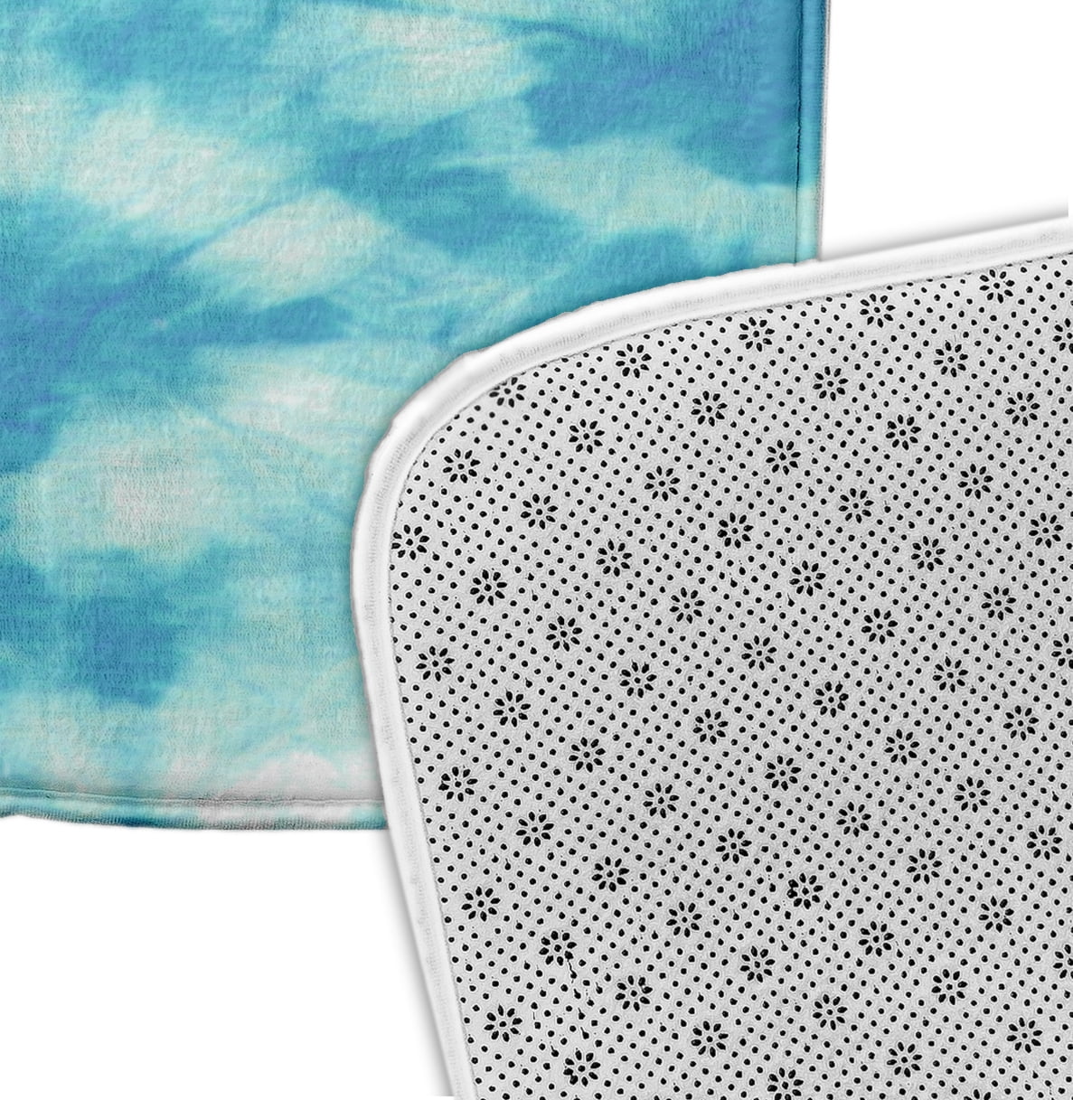 Simply Daisy 24" x 17" Plush Microfiber Turquoise Chillax Bath Mat
