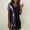 Black, variant on Women's Plus Size Sequin Dress featuring Sleeveless V-Neck Design and Glitter Skirt for Evening