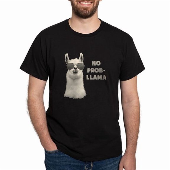 CafePress - No Problem Llama T Shirt - Men's Classic Cotton T-Shirts