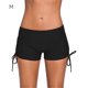 thumbnail image 4 of Soidarity Bañador de cintura baja con correa lateral de color liso para mujer Traje de baño Negro M Soidarity OD001260-02, 4 of 6