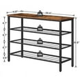 thumbnail image 4 of HOOBRO 4-Tier Shoe Rack Industrial Shoe Storage Organizer with 3 Metal Mesh Shelves BF04XJ01, 4 of 10