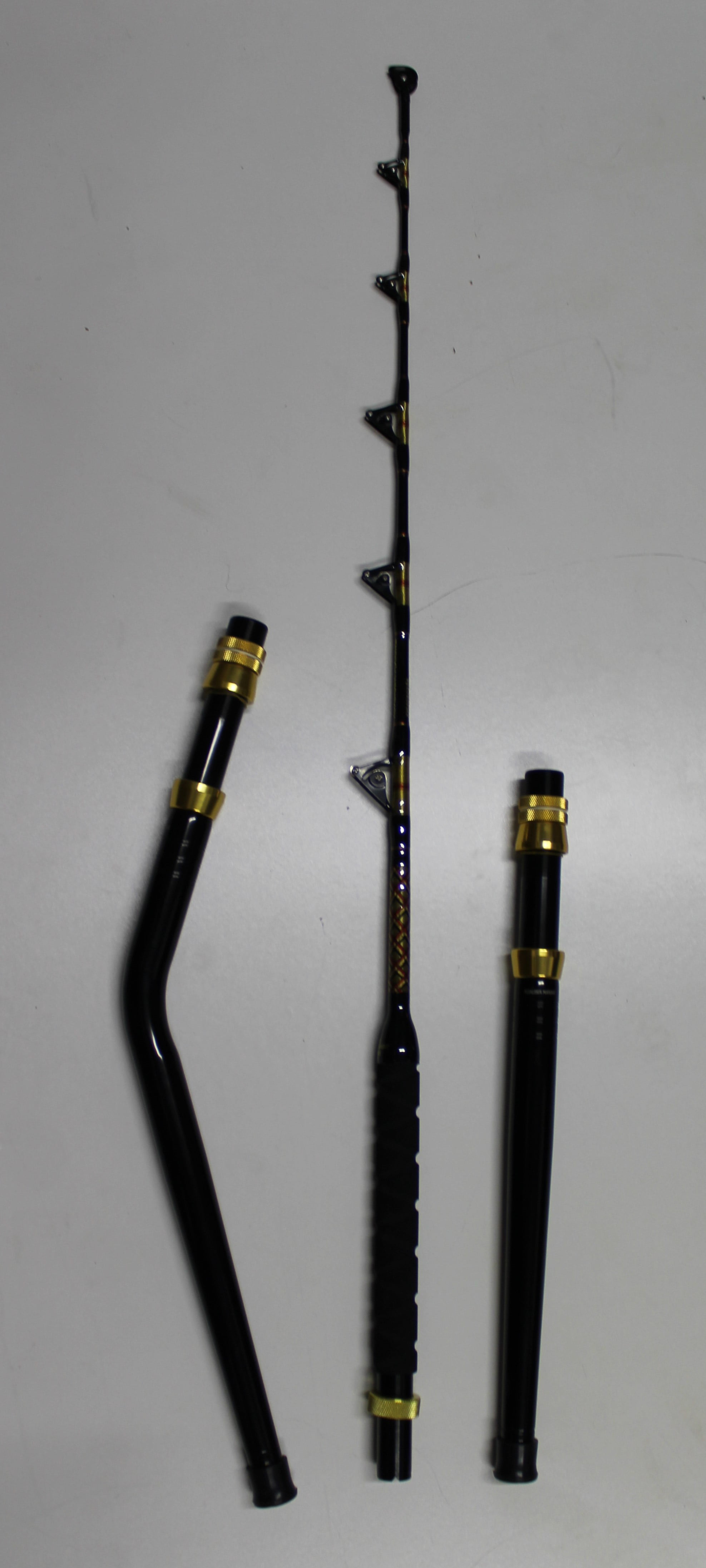 4 Tournament Series 30-80lb Trolling Rod RED AND GOLD Xcaliber Marine Set 